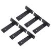 6 Pcs Shelf Bracket 6 Inch Black Matte Coating Heavy Duty Iron Wall Mounted Shelf Support Brackets F