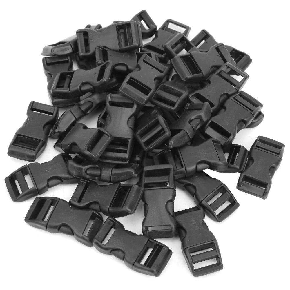 40 Pcs 17mm Side Release Buckles Plastic Flat Buckles Durable Mini Buckles  Pet Belt