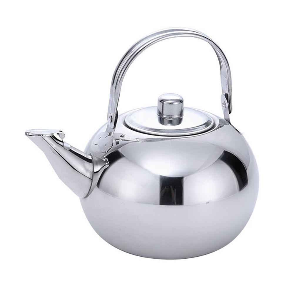 Stainless Steel Teapot with Infuser Short Spout Pour Over Coffee Kettle Stovetop Kettle Round Coffee Tea Pot Easy To Use