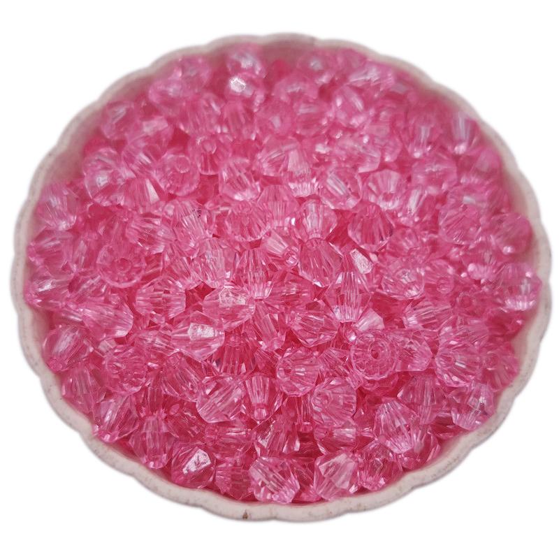 Творческие двухконусные свободные бусины 20-200 шт 5-8 мм акриловые прозрачные для изготовления ювелирных изделий своими руками граненые принадлежности