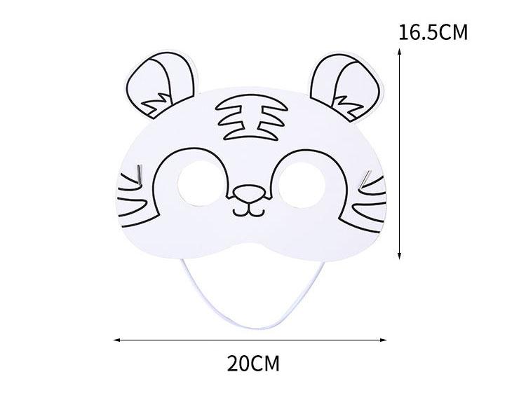 8Pcs Cartoon Animal Painting Mask DIY Graffiti Educational Toys for Kids Birthday Party Favors Kindergarten Prize Pinata Fillers