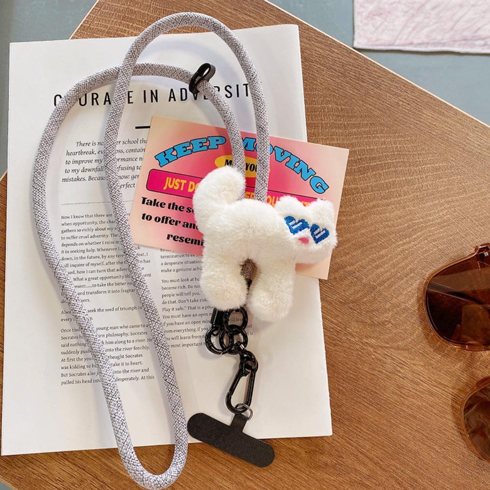 Ремешок для телефона с изображением животных из мультфильмов, цветной ремешок двойного назначения, универсальный шнур для подвешивания через плечо