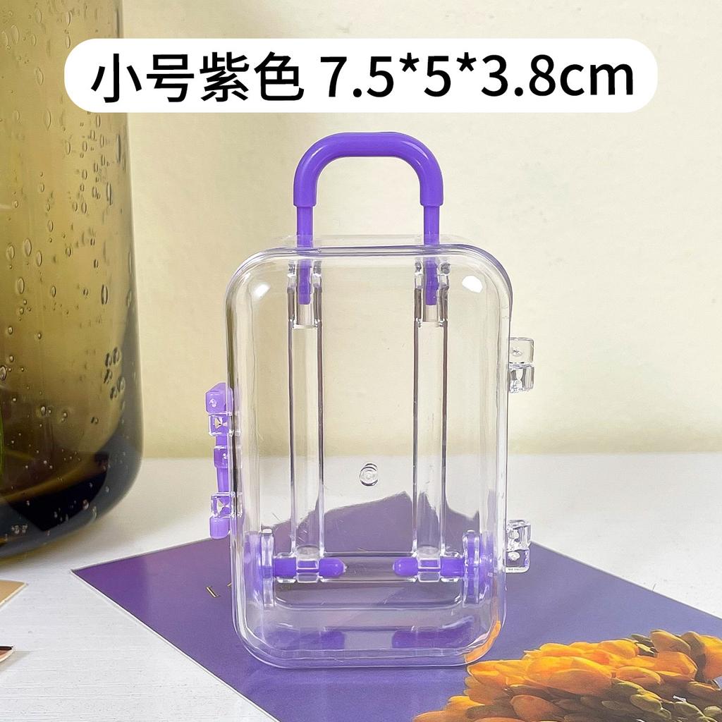 Креативный мини-чемодан, коробка для хранения вещей, простой передвижной чемодан, коробка для хранения ювелирных изделий, настольный органайзер, коробка для конфет