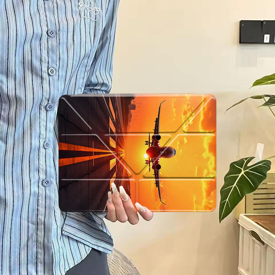 Чехол для планшета для iPad Air 4 5 M3 M2 1 2 M4 11 дюймов Pro 11-го 10-го 9-го 8-го 7-го 12,9 дюйма Mini 6 7 Pro 2025 Держатель Чехол Самолет