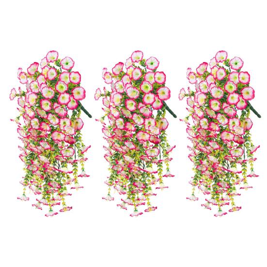 3 шт. подвесной искусственный цветок ипомеи устойчивый к ультрафиолетовому излучению реалистичный искусственный шелковый цветок для свадебной вечеринки в помещении и на открытом воздухе в саду настенный искусственный цветок украшение