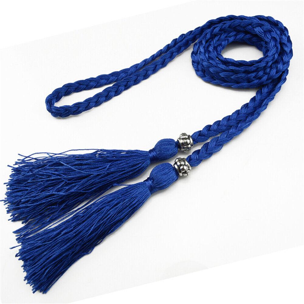 Woven Tassel Belt Self-Tie Dress Belt Waist Decoration Rope Braided Boho Style