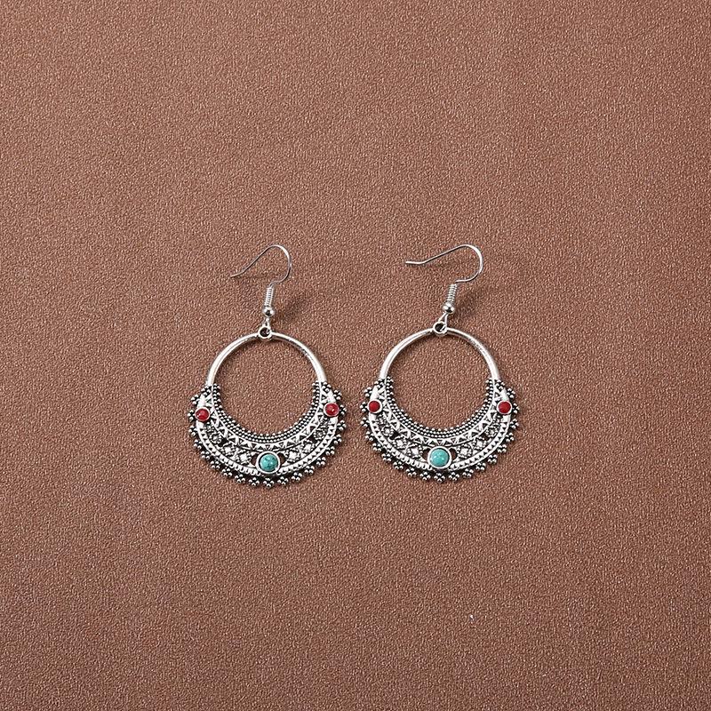 Серьги-кисточки в китайском дворцовом стиле в стиле ретро: Этнические тибетские серебряные украшения Ханфу