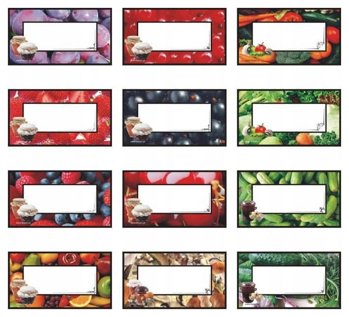 Self-Adhesive Labels for Jars, 46/