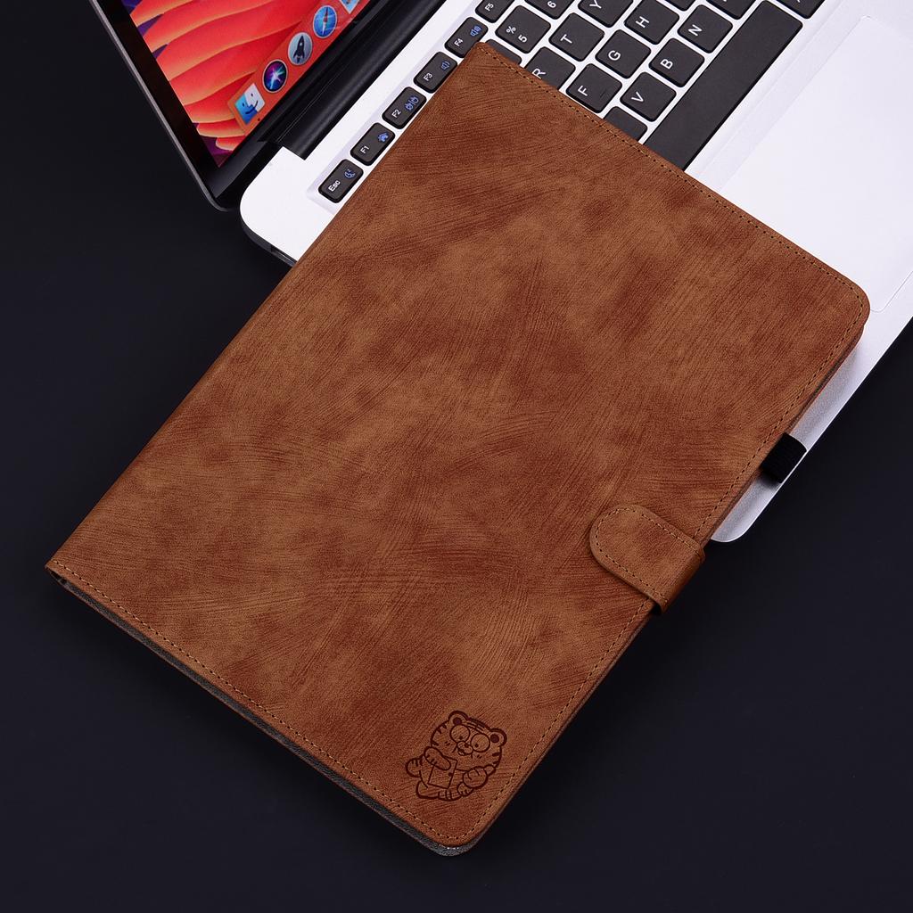 Кожаный чехол-кошелек для планшета iPad 9-го 8-го 7-го 6-го поколения Милый тигр 9.7 10.2 Mini6 Air 3 2 1 Pro 11 2025 Подставка Умный чехол