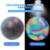 Holographics Reflective Soccer Ball Size 4/5 Glow In The Dark Footballs Gifts with Inflator Excellent Elasticity Sporting Goods