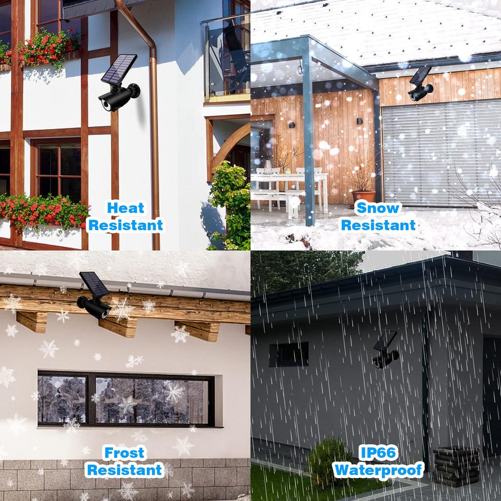JIAXIZ Солнечная Безопасность Солнечный Уличный Датчик Движения Муляж Солнечный IP66 Водонепроницаемый для Освещения и Защиты Гаража Свет, Датчик, Камера, Сад, Патио,