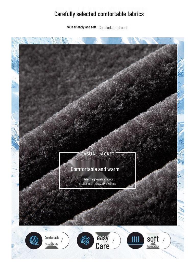 Мужская куртка из натуральной овчины - Теплая, утолщенная, стильная верхняя одежда для мужчин среднего и пожилого возраста