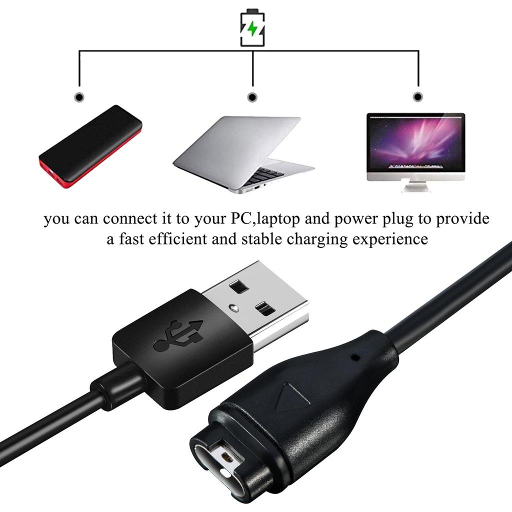 Charging Cable For Garmin Venu SQ 2 2S Forerunner 55/935/945 LTE Vivomove 3s Vivoactive 3/4/4s Charger For Fenix 5/5S/5X 6/6S/6X