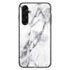 For Samsung Galaxy A17 5G Case Marble Pattern Tempered Glass+PC+TPU Protective Phone Cover