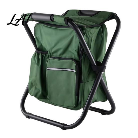 3-In-1 Folding Stool with Cooler Backpack Heavy Duty Portable Collapsible Multi-purpose Stool Lightweight for Fishing Hunting Camping Travel