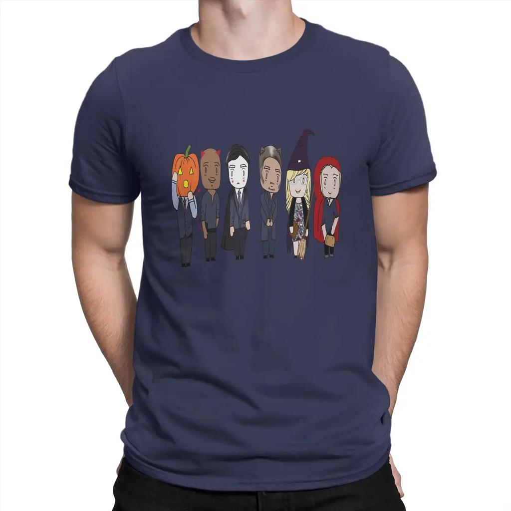 Vintage BAU Unit Criminal Minds Halloween T-Shirt Men  Cotton T Shirts Criminal Minds Aaron Hotchner Short Gift Clothes
