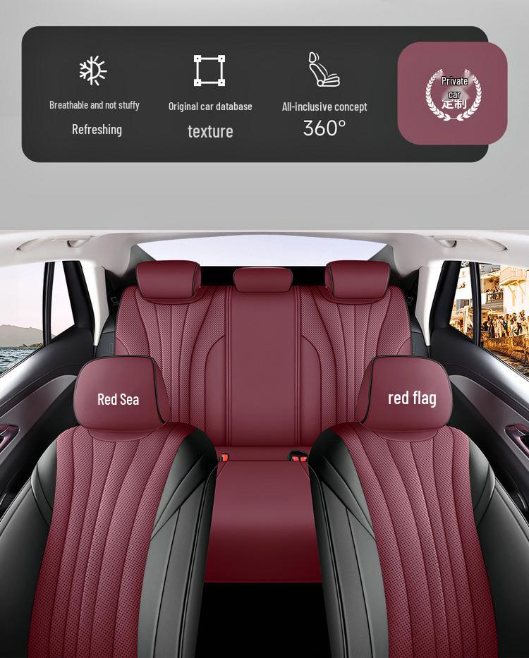 Hongqi H5 Perforated Leather Car Seat Cushion - Universal, Four Seasons, New Model