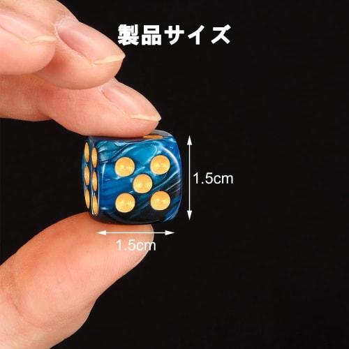 Set of 20 Polyhedral Dice, 16mm Six-Sided Dice for Tabletop Games, Dungeons, and Other Board Games (Black/Red + Black/Blue)