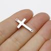 Semitree 5pcs/lot Stainless Steel Cross Bracelet Connectors Necklace Charms Pendant DIY Jewelry Making Handcrafted Accessories