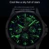 Новые брендовые светящиеся многофункциональные мужские часы водонепроницаемые кварцевые часы звездный циферблат модные популярные часы хронограф