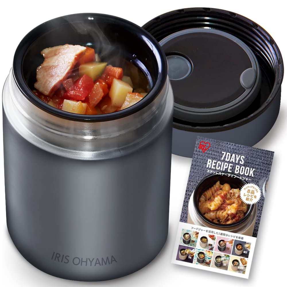 on Iris Ohyama Vacuum Insulated Soup Jar 400ml Keeps food hot at or and cold at or lower for 6 Includes a worth of Easy to wash and Airtight Perfect