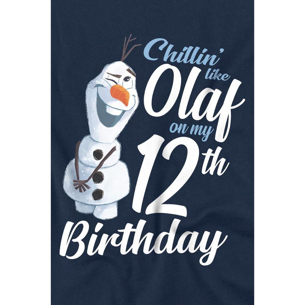 Frozen Childrens/Kids Chillin Like Olaf 12th Birthday T-Shirt
