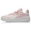 Li Ning Wave Superwave Lite Нескользящие Устойчивые к истиранию Низкие Скейтбордические кроссовки Женские Розовые Белые AGCR156-2