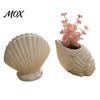 Unique Conch Shaped Vase Seashell Succulents Planter, Resin Ocean-Themed Flower Pot with Drainage Hole, Planter Beach Shell for Home Garden