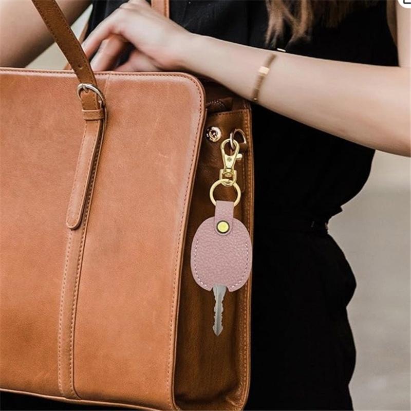 Разноцветные колпачки для ключей Кожаные аксессуары для ключей Милый держатель для ключей Модный брелок Подарок для женщин и девушек