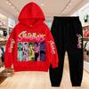 KPop Demon Hunters Print Clothing Children Hoodie 2pcs Set Pants Suit Kids Boys Tracksuit Girls Clothing Sport Tracksuits