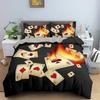 3D Узор Игральные карты Удобный Пододеяльник Наволочка Постельный комплект Детская Спальня Декор Домашний Текстиль