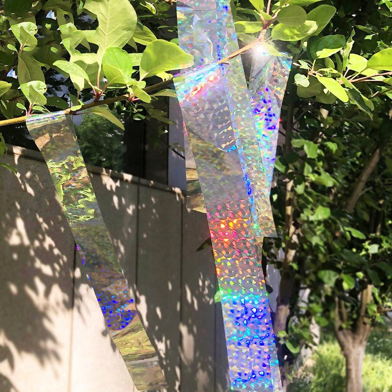 Полоса отпугивателя птиц шириной 2,4 см, длиной 50 м, мигающая, светоотражающая, звуковая полоса отпугивания голубей, полоса отпугивания птиц, вредители сада