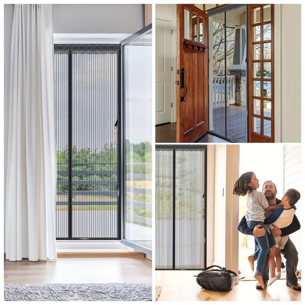 Без шума противомоскитная дверная сетка дышащая магнитная дверная сетка сетка для дверей летние шторы