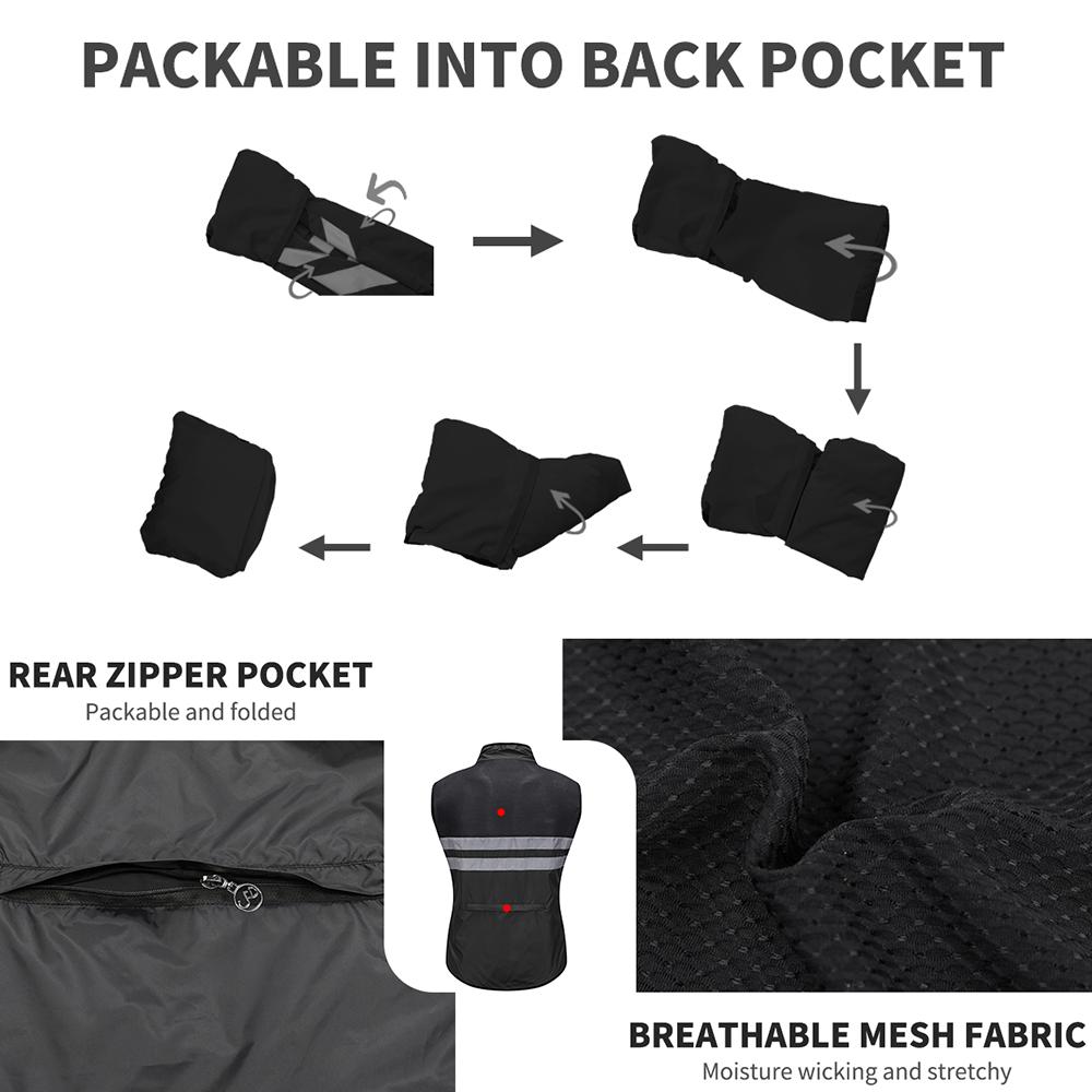 Велосипедный жилет WOSAWE MTB Велосипедная спортивная ветрозащитная куртка без рукавов для велосипеда