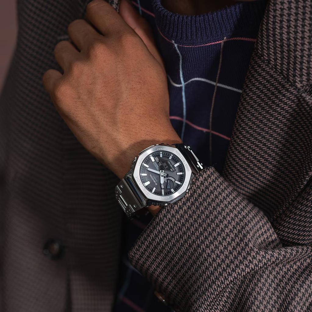 Полностью металлические часы, модель Tough Silver, импортированная из-за рубежа [Casio] G-Shock Bluetooth, на солнечных батареях, GM-B2100SD-1A, Мужские, (Тот же GM-B2100SD-1AJF),