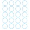 20pcs Plastic Rings Transparent Flexible Loose Leaf Book Binder Rings for School Home Office Cards Document NotebookBlue
