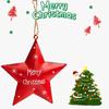 1pc Xmas Ornaments Iron Pendant Star Bell Box Gift Christmas Tree 2023 Hanging New Year