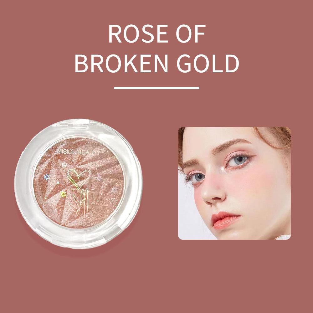Misiou Beauty Eye Shadow New Products Pearl Light Fine Flash Earth Color Than Heart Carved Halloween Monochrome Blush Disk