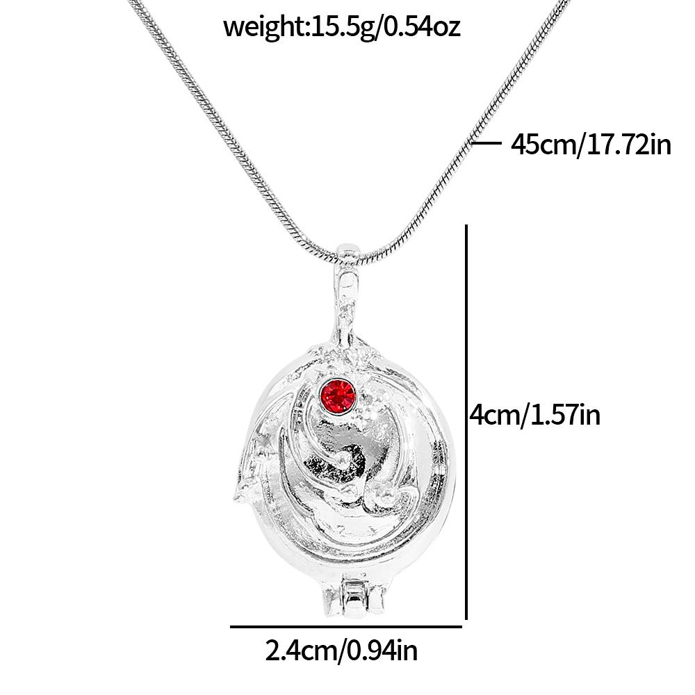 The Vampire Diaries Elena Gilbert Locket Necklace with Vervain, TVD Cosplay Pendant for Women Men, Openable Gift Jewelry