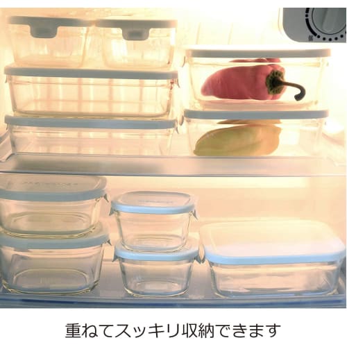Iwaki Pack & Microwave Storage Container, Shallow, Large, 1.2L, White, Freezer-Safe, Oven-Safe, N3248-W