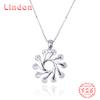 Линдон Стерлингового Серебра 925 Классическое Женское Ожерелье Кулон Циркон Модный Подарок