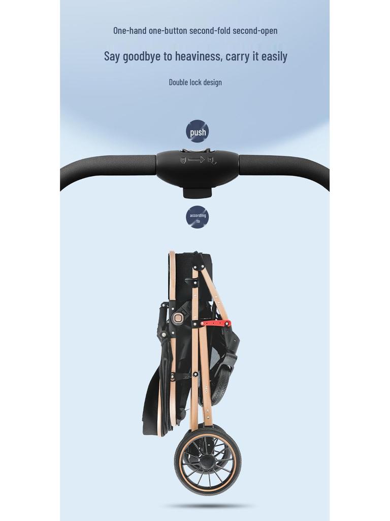 Премиальная реверсивная детская коляска-велосипед: Высокая посадка, большие колеса, конструкция 3-в-1 с регулируемым наклоном для сидения или лежания