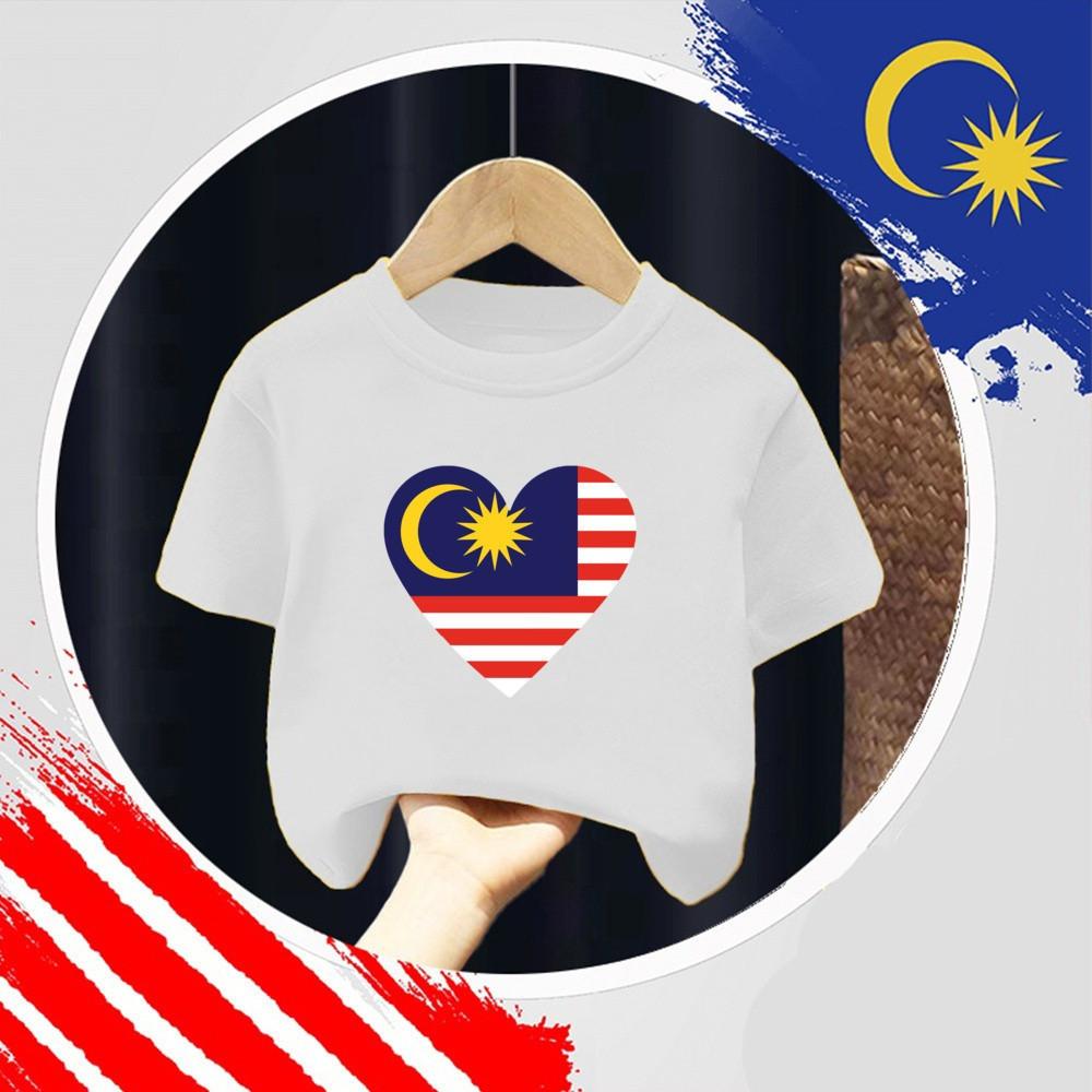 2025 Merdeka Kids T-Shirt for Malaysia Independence Day with Personalized Print