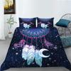 Black Background Dream Catcher Pattern Bedding Set Starry Sky Dream Catcher Quilt Cover Pillow Case 2 or 3 Pieces Soft and Comfortable Home Decoration