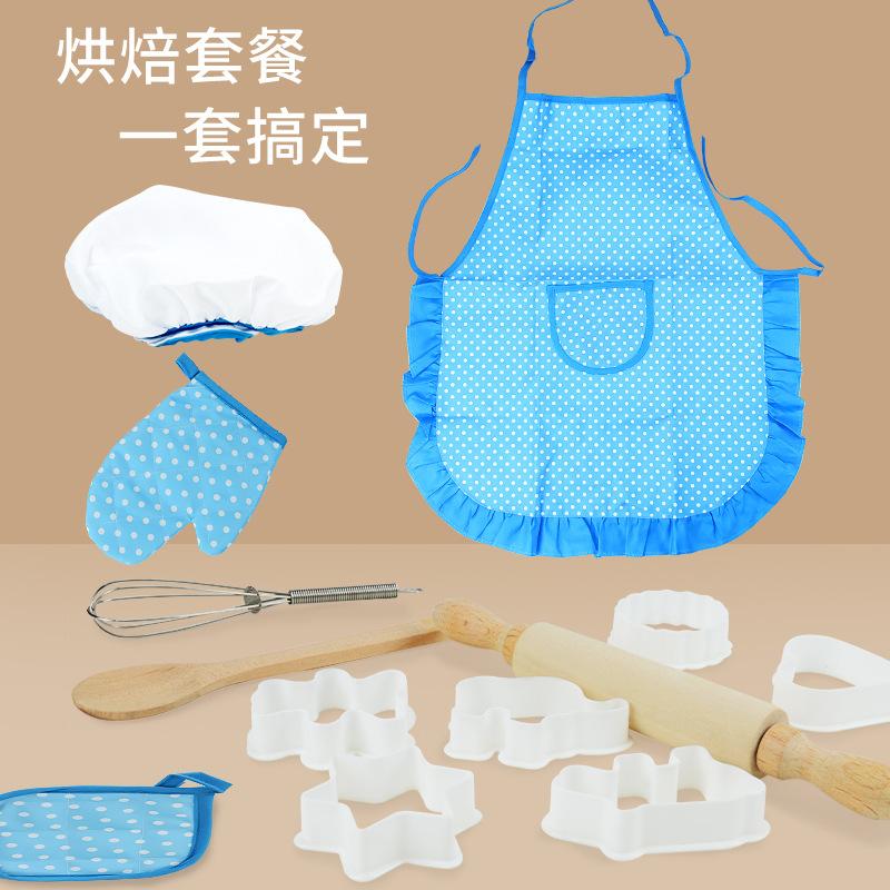 Детский игровой домик, набор для выпечки и переодевания, фартук, имитация скалки, модель венчика для взбивания яиц, кухонная игрушка