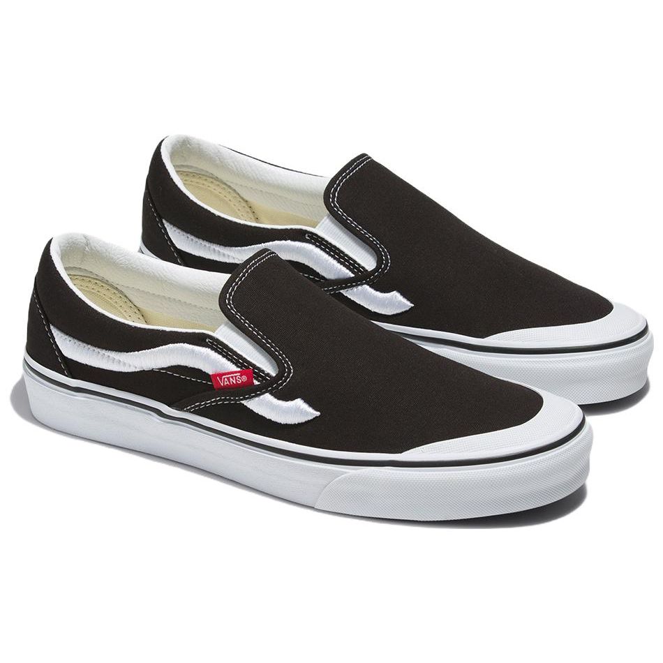 Vans Classic Slip-On 138 Sidestripe Black Unisex Sneakers True-White VN000BW36BT
