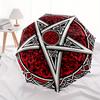 Red and White Pentagram - Mystic Symbol Decal for Cars, Laptops, or Umbrella, Portable 3-Fold Umbrella for Men & Women,Christmas Gift ES141