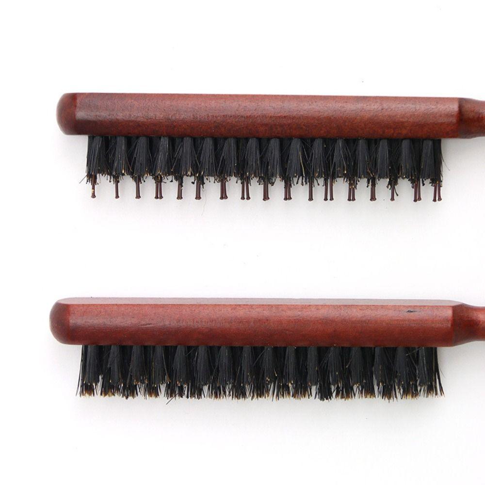 Wooden Handle Pointed Tail Comb Durable Boar Bristle Comb Fashion Fluffy Hair Beating Comb