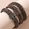 Украшения для рук, многослойный мужской кожаный браслет в стиле ретро, простой и универсальный браслет из коровьей кожи «Древо жизни»