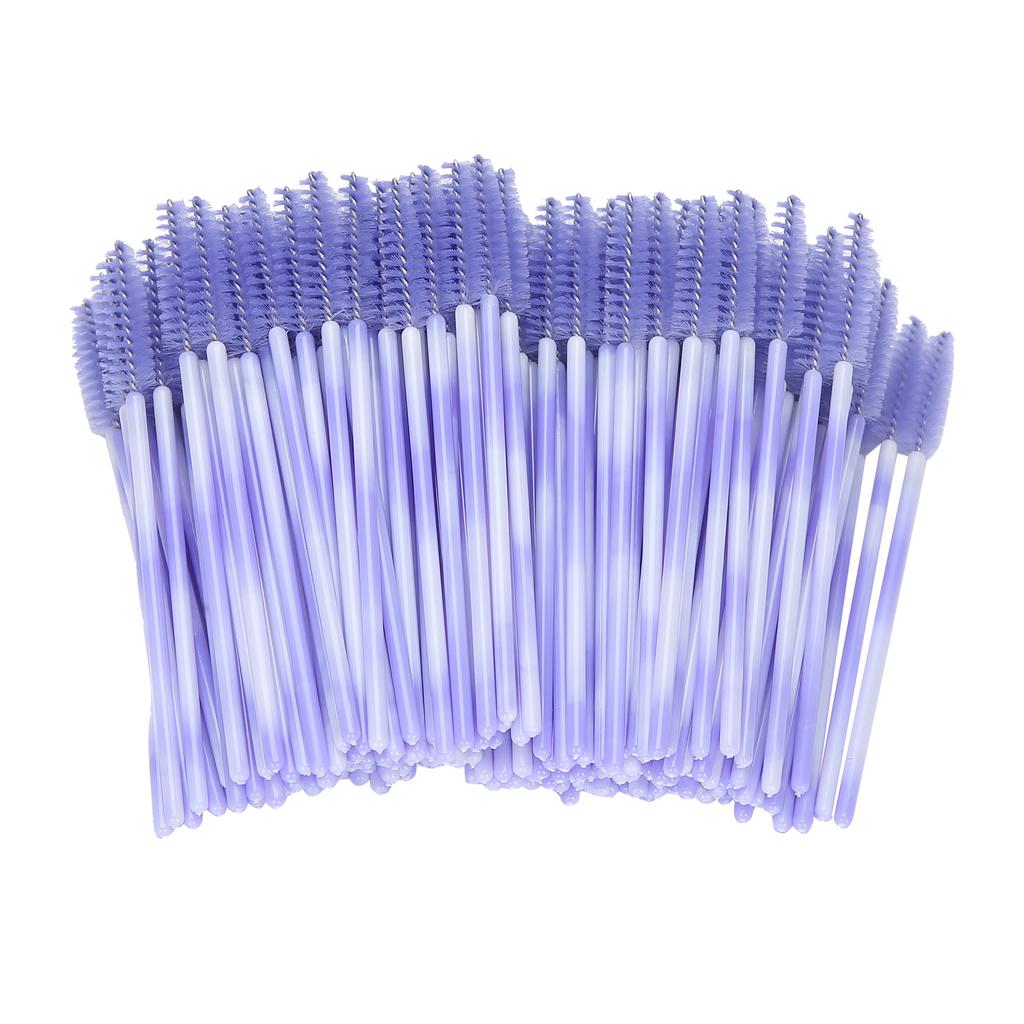 200pcs Mascara Wands Applicator Disposable Eyebrow Brush Set Eyelash Extension Cosmetic ToolLight Purple